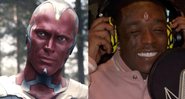 Lil Uzi Vert foi comparado com o herói 'Visão' após fazer o implante do diamante - Reprodução: Instagram/Divulgação: Marvel