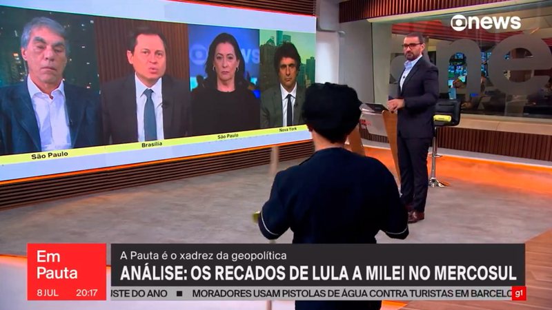 Funcionária da limpeza invade GloboNews ao vivo e viraliza - Foto: Reprodução