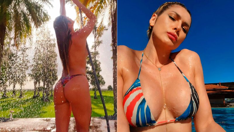 Lívia Andrade fez topless para banho de mangueira e recebeu elogios - Foto: Reprodução/ Instagram@liviaandradereal