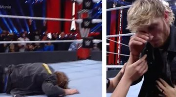 Logan Paul saiu tonto do ringue - Reprodução/Twitter@WWENZ