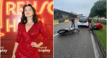 Lorena Comparato mostrou acidente de carro no qual se envolveu ontem - Foto: Reprodução / Instagram