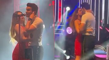 Luan Santana dançou e beijou Izabela Cunha no palco durante show - Foto: Reprodução / Instagram