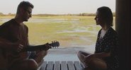 Lucas Lima grava dueto de "Romaria", de Renato Teixeira, com Sandy - Foto: Reprodução / Instagram
