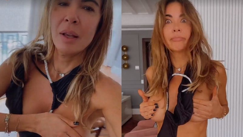 Luciana Gimenez diverte seus seguidores ao se atrapalhar com macacão - Foto: Reprodução / Instagram