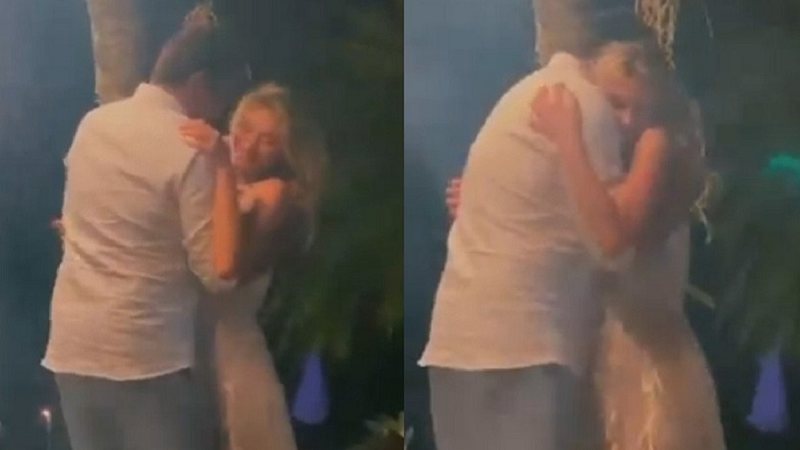 Luciano Szafir dançando com Sasha Meneghel após o casamento dela com João Figueiredo - Foto: Reprodução / Instagram