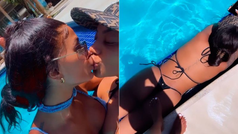 Ludmilla e Brunna trocaram carícias em dia de piscina - Foto: Reprodução/ Instagram@brunnagolcalves e @ludmilla