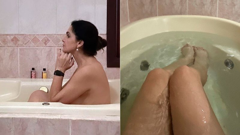 Luiza Ambiel posou na banheira e fãs lembraram quadro icônico - Foto: Reprodução/ Instagram@luizaambieloficial