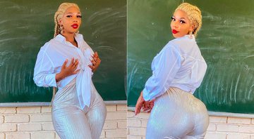 Buhle Menziwa foi criticada por fotografar com “roupas sensuais” em sala de aula - Foto: Reprodução/ Instagram@lulumenziwa