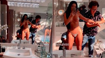 Lunna LeBlanc posou usando tapa mamilos e causou burburinho na web - Foto: Reprodução/ Instagram@leblanc_lunna