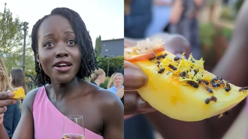 Lupita Nyong'o surpreende ao comer sobremesa com insetos - Foto: Reprodução / Instagram