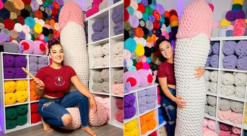 Madily Hernandez fatura alto vendendo seios, bumbuns e pênis feitos de crochê - Foto: Reprodução/ Instagram@littleladycrochets