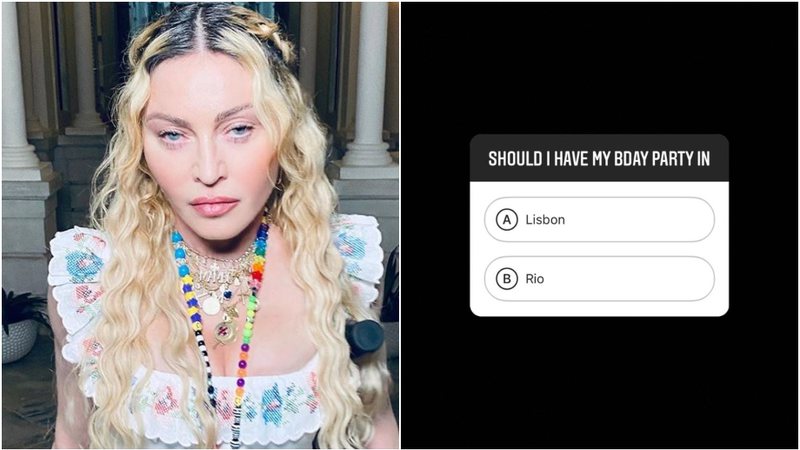 Madonna abriu enquete para decidir onde passar seu aniversário - Foto: Reprodução / Instagram