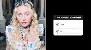 Madonna abriu enquete para decidir onde passar seu aniversário - Foto: Reprodução / Instagram
