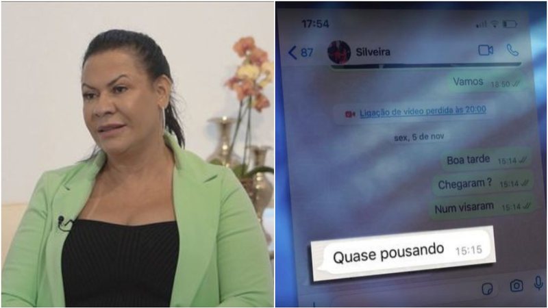 Ruth Moreira mostra mensagens trocadas com irmão minutos antes do acidente - Foto: Reprodução / Globo