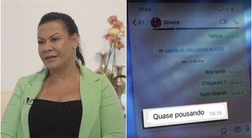 Ruth Moreira mostra mensagens trocadas com irmão minutos antes do acidente - Foto: Reprodução / Globo