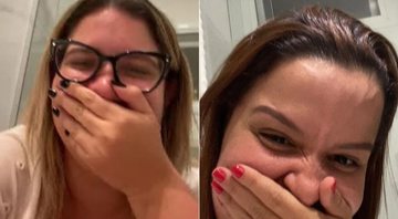 Marília Mendonça e Maiara aparecem no banheiro em chamada de vídeo - Foto: Reprodução/ Instagram