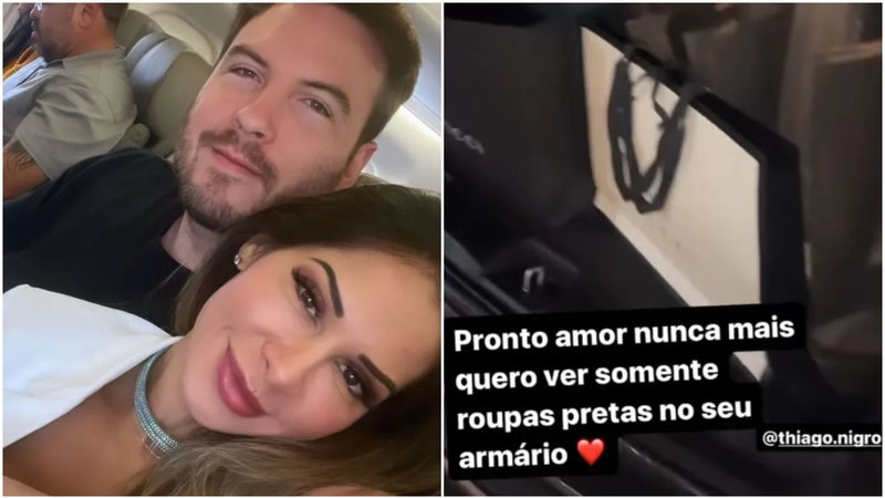 Thiago Nigro ganhou roupas da namorada, Maira Cardi - Foto: Reprodução / Instagram
