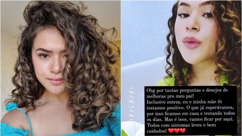 Maísa Silva foi diagnosticada com covid-19 junto com a mãe; pai já estava com a doença - Foto: Reprodução / Instagram