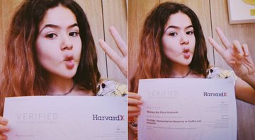 Maísa Silva completou curso online oferecido pela Harvard na quarentena - Foto: Reprodução/ Instagram