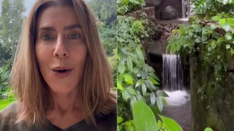 Maitê Proença mostrou vida no sítio em períodos de chuva