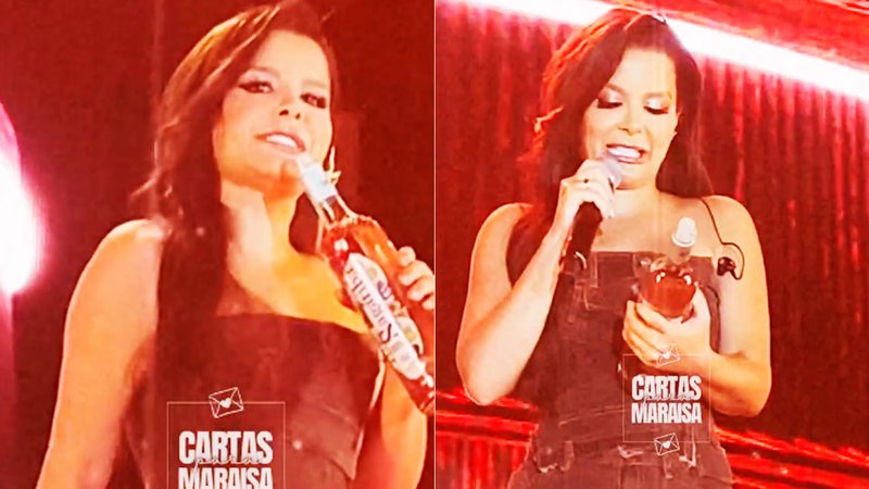Maraisa trocou microfone por garrafa em show - Foto: Reprodução/ Instagram@cartasparamaraisa_