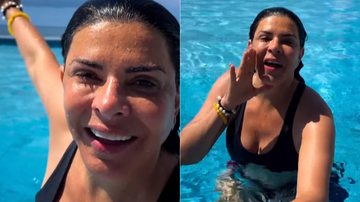 Mara Maravilha aproveitou piscina na Bahia e mandou recado nas redes - Foto: Reprodução/ Instagram@maramaravilhaoficial