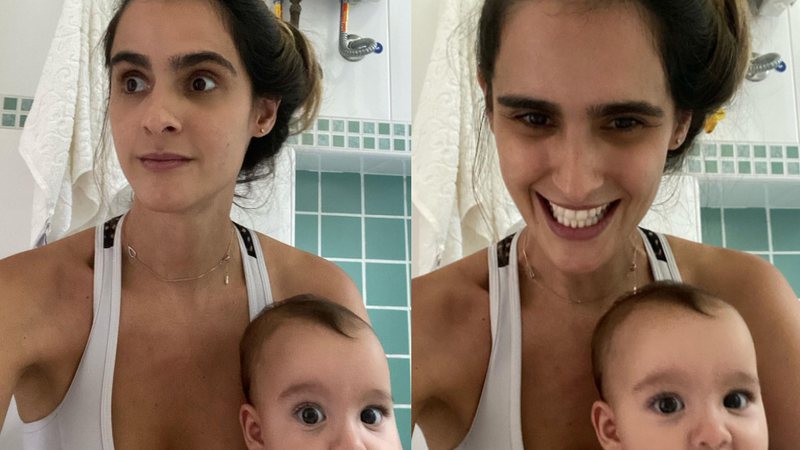 Cantora aparece segurando uma das filhas gêmeas no colo enquanto estava no banheiro - Reprodução / Instagram @marcellafogaca