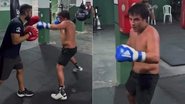 Marcelo Sangalo apareceu em aula de boxe com Popó e equipe