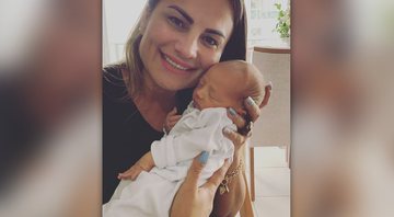 Márcia Imperator e o primeiro neto, Dominic - Reprodução/Instagram@marciaimp
