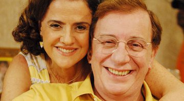 Marco Nanini e Marieta severo nos bastidores de A Grande Família - Foto: TV Globo/ Thiago Prado Neris