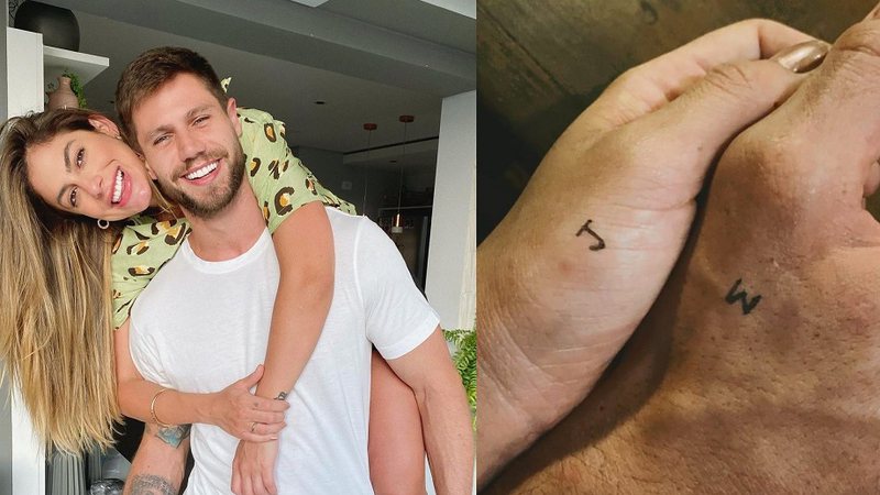 O casal Jonas e Mari: tatuagem mostrada no Instagram é falsa - Reprodução/Instagram
