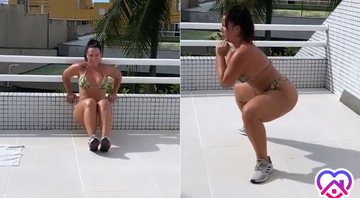 Maria Claudia, a Cacau, mostrou treino de biquíni na web - Reprodução/ Instagram