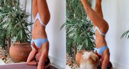 Mariana Goldfarb mostra "expectativa x realidade" na foto fazendo posição de ioga - Reprodução/Instagram