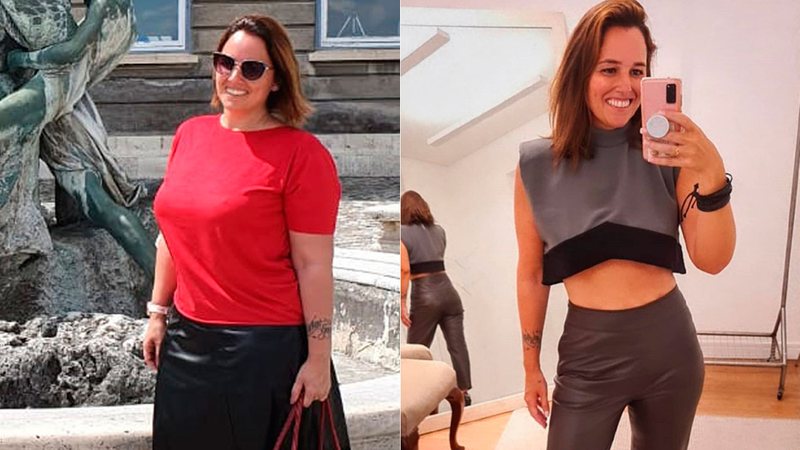 Mariana Belém mostrou antes e depois de eliminar 28 quilos - Foto: Arquivo pessoal
