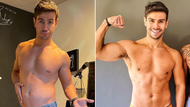 Mariano mostra "antes e depois" de passar por projeto de vida saudável - Foto: Reprodução / Instagram