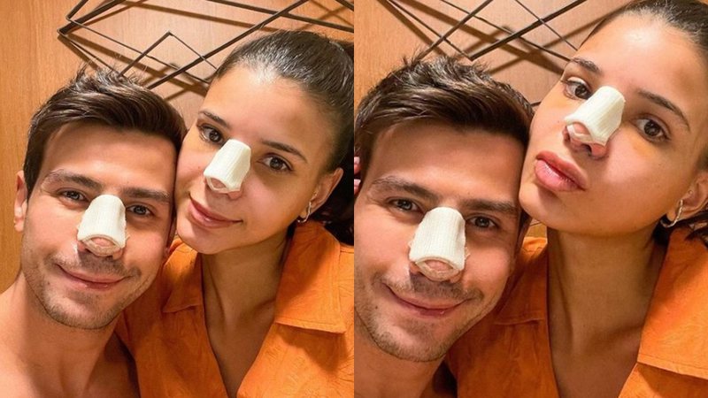 Mariano e Jakelyne Oliveira passam juntos por nova rinoplastia e compartilhar na web - Foto: Reprodução / Instagram @mariano