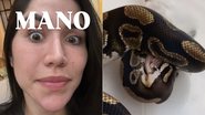 Maria Venture levou bote de Fred, sua cobra de estimação - Foto: Reprodução/ Instagram@