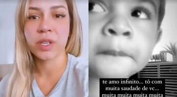 Marília Mendonça conversa com filho por celular - Foto: Reprodução / Instagram @mariliamendoncacantora