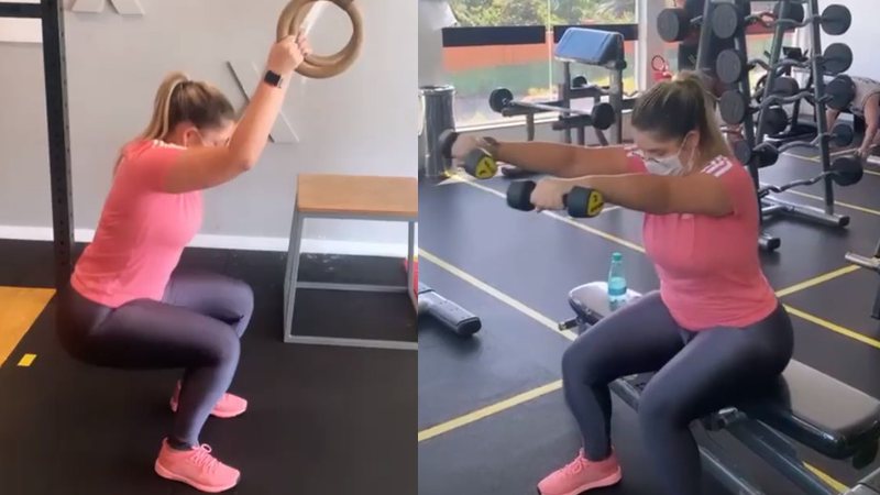 Marília chegou a compartilhar um antes e depois para mostrar a perda de peso - Reprodução/Instagram