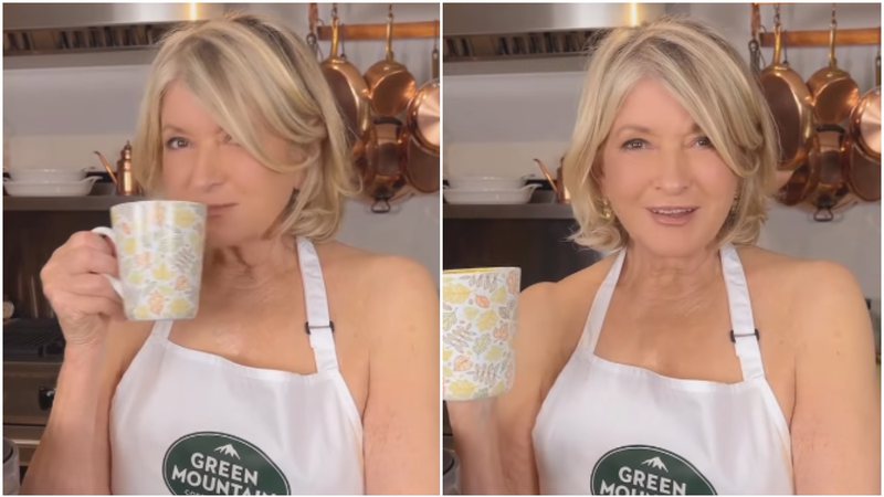 Martha Stewart posa usando apenas um avental - Foto: Reprodução / Instagram