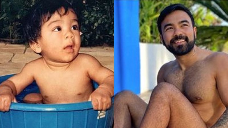 Mauro Sousa, filho de Maurício de Sousa, em "antes e depois" - Foto: Reprodução / Instagram