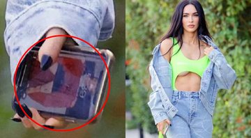 Megan Fox compartilha foto e entrega namorado de cueca em tela de bloqueio do celular - Foto: Reprodução / Instagram @meganfox