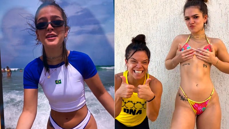 Carol Vaz mostrou Mel Maia antes e depois dos treinos de musculação - Foto: Reprodução/ Instagram@teamcarolvaz