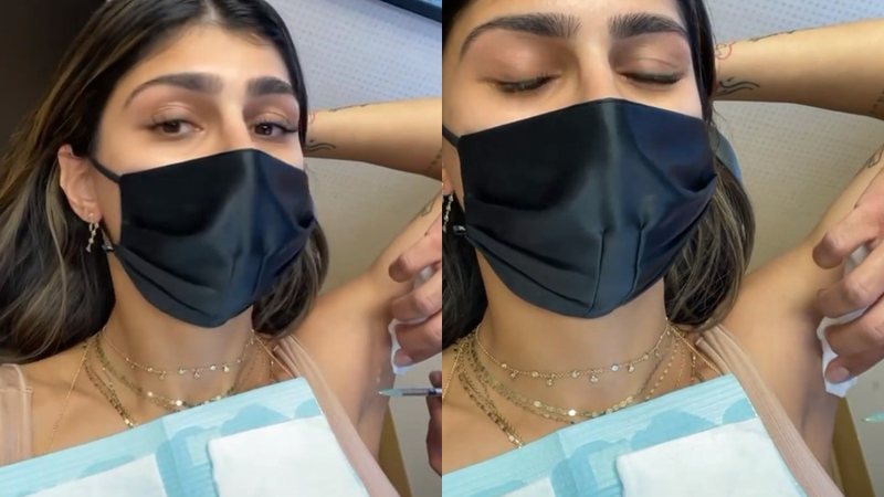 Mia Khalifa durante o procedimento - Foto: Reprodução / Instagram @miakhalifa
