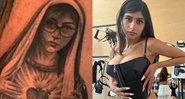 Mia Khalifa brinca ao ver tatuagem de seu rosto no corpo de Jesus Cristo - Foto: Reprodução / Instagram