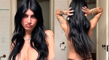 Mia Khalifa publicou fotos de topless para rebater haters - Foto: Reprodução/ Twitter@miakhalifa
