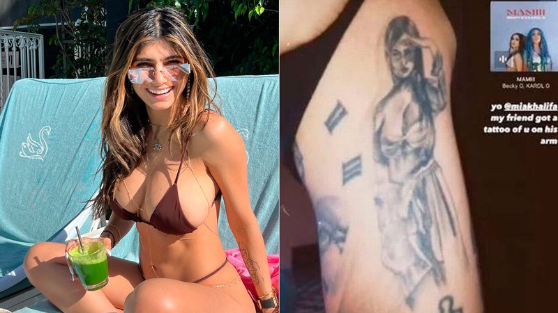 Mia Khalifa elogiou tatuagem feita por fã cubano - Foto: Reprodução/ Instagram@luizapossi