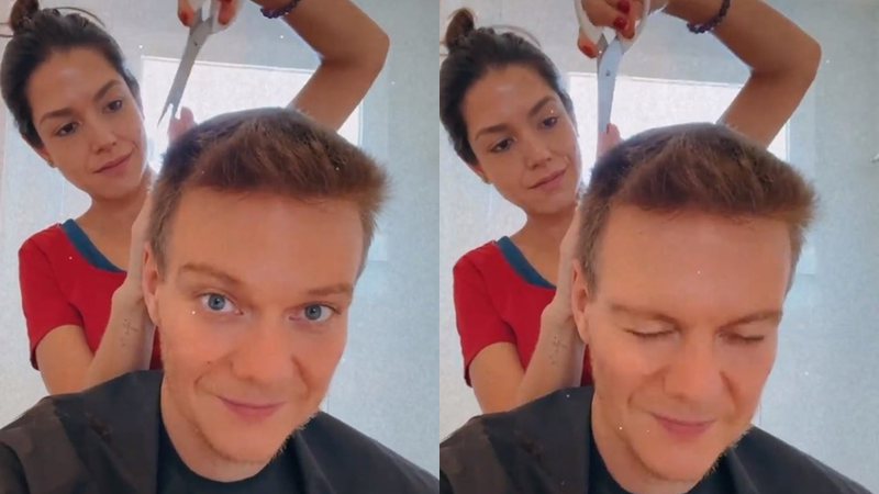 Michel Teló ganha corte de cabelo de Thais Fersoza - Foto: Reprodução / Instagram @micheltelo