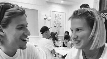 Jacob Bongiovi e Millie Bobby Brown em momento descontraído - Foto: Reprodução / Instagram