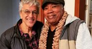 Cantor encontrou Caetano Veloso neste último domingo (10/10) - Reprodução / Instagram @miltonbitucanascimento